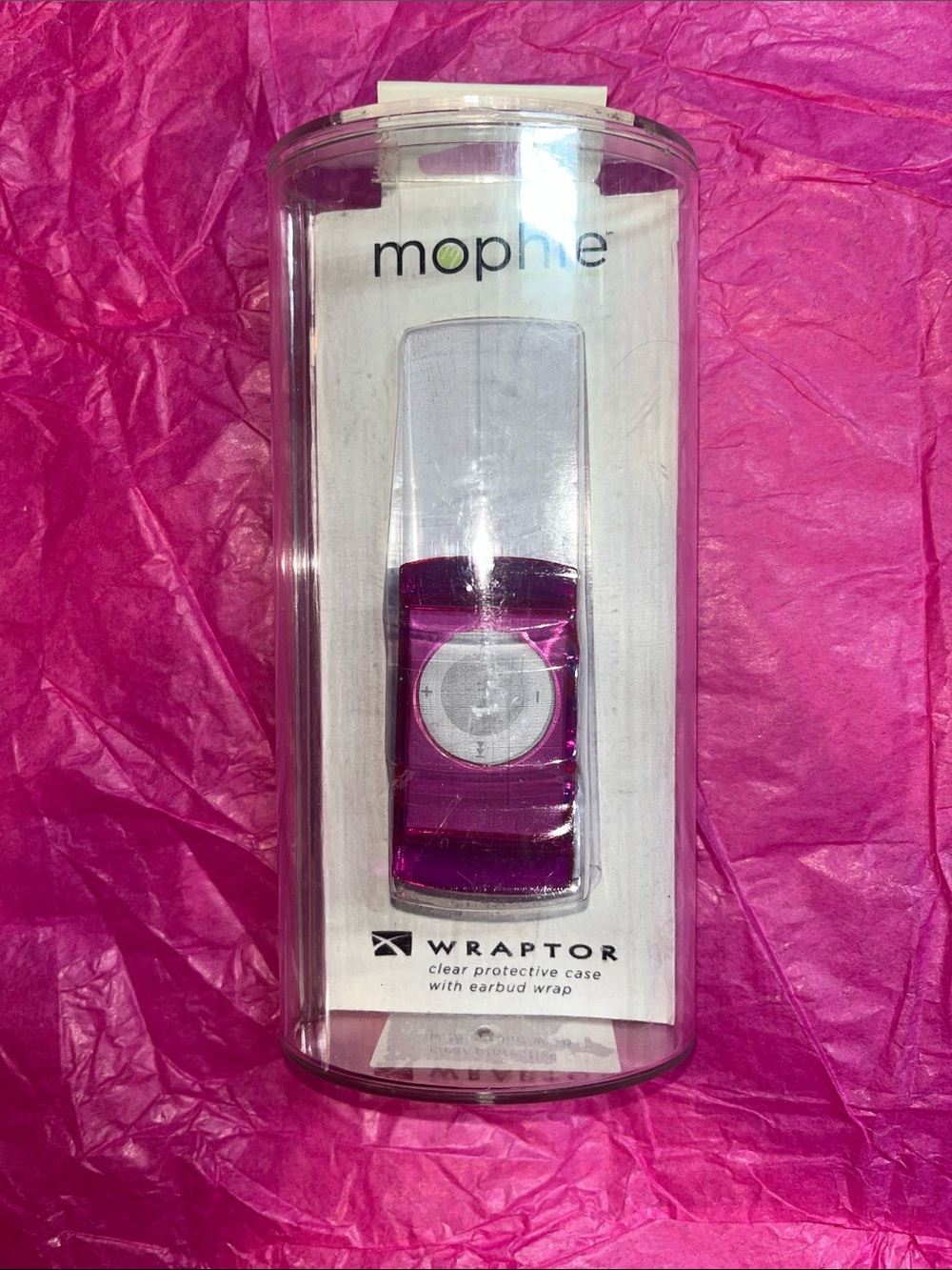 Mophie Wraptor Clear Protective Case Earbud Wrap iPod shuffle 2ndGen open box x2